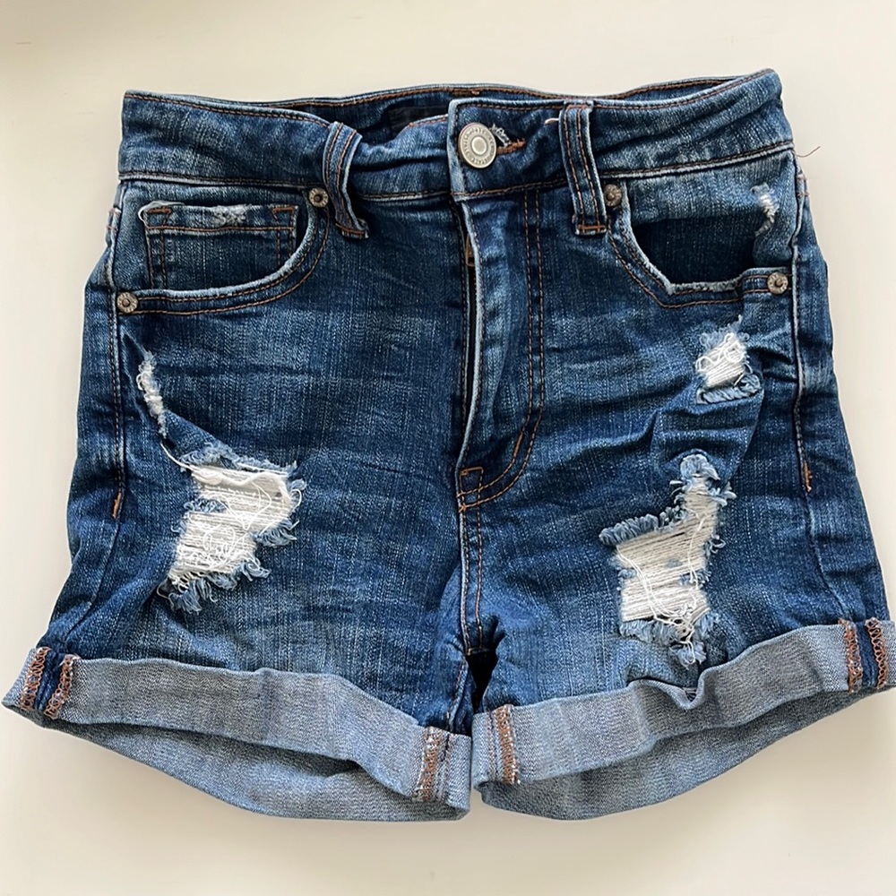 Aero Super High Rise MIDI Jean Short 00 EUC Like New